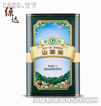 绿达罐装压榨一级山茶油2.5L