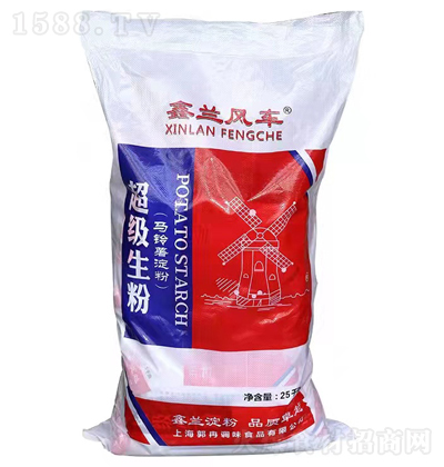 鑫兰风车 超级生粉 烘焙原料 烹调勾芡 调味粉  25kg