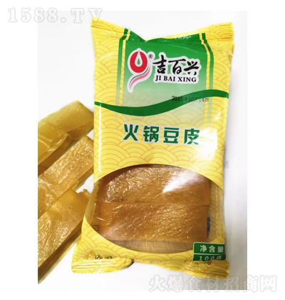吉百兴 火锅豆皮 豆制品 新鲜素食 凉拌菜 美味豆皮腐竹 100克