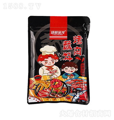绿都金龙 香辣风味烤肉蘸料 烧烤炸串调味料干料沾料孜然撒料干碟料 200克