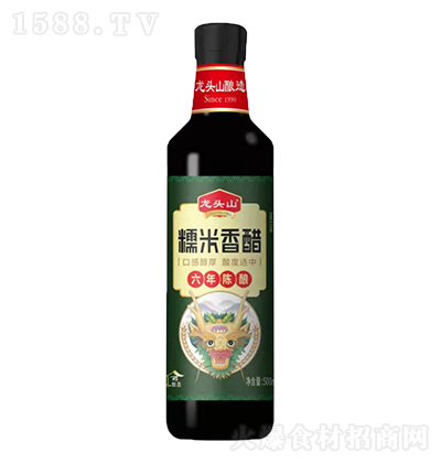龙头山 糯米香醋（六年陈酿）500ml 凉拌饺子蘸料 酿造食醋
