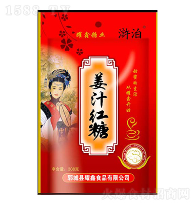 浒泊 姜汁红糖 308克