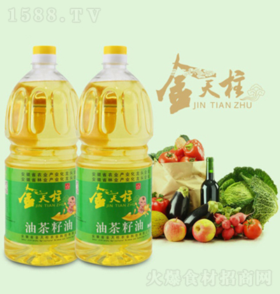 金天柱 有机油茶籽油2.5L(压榨一级)食用油 健康油 烹饪油