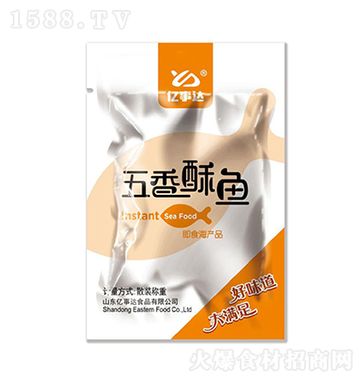亿事达  五香酥鱼 熟食 鱼肉块  加热下饭菜 海产品 袋装