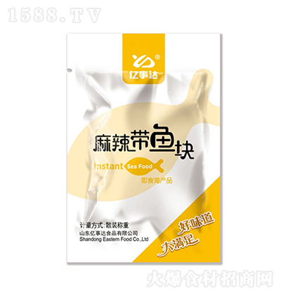 亿事达 麻辣带鱼块 熟食 鱼肉块  加热下饭菜 海产品 袋装