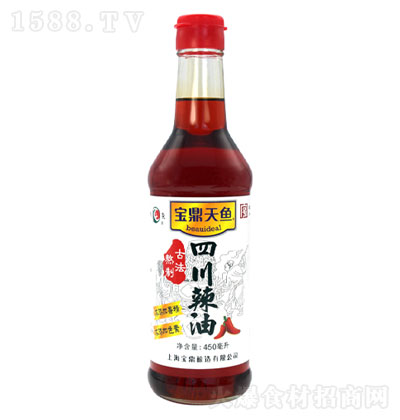 宝鼎天鱼四川辣油450ml-芝麻油-调味油-调味品