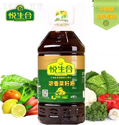 悦生合 浓香菜籽油 植物油 食用油 健康油 烹饪油 5L