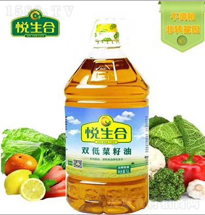 悦生合 双低菜籽油 植物油 食用油 健康油 烹饪油 5L