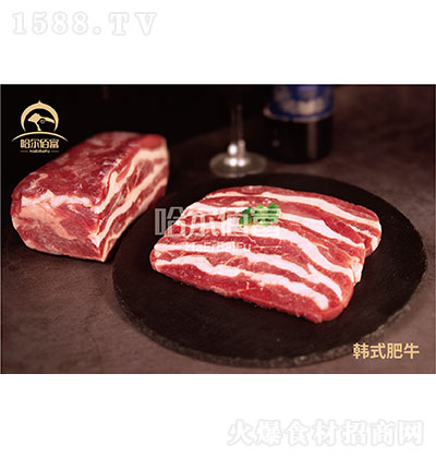 哈尔佰富 韩式肥牛 新鲜牛肉制品 冷冻食品 生鲜