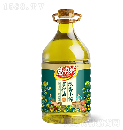 盘中餐 浓香小榨菜籽油 食用油 健康油 烹饪油 5L