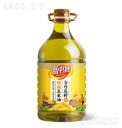 盘中餐 金尊压榨鲜胚玉米油  食用油 健康油 烹饪油 5L