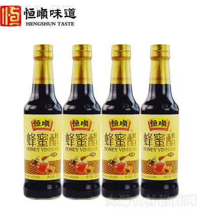 恒顺蜂蜜醋380ml4瓶装 镇江特产 酿造香醋 炒菜蘸食凉拌醋