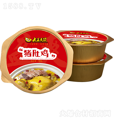 大盆爽筷 猪肚鸡 530克 速食食品预制菜家庭餐饮装