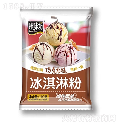 臻味坊巧克力味冰淇淋粉100克 家用自制冰激凌雪糕材料DIY圣代雪球冰糕