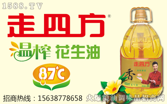 走四方87度非转温榨花生油,选购更放心,食用更!