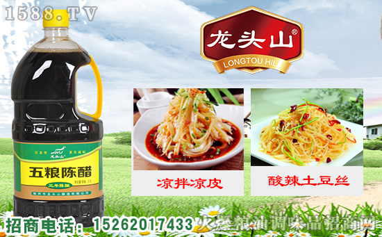 龙头山五粮陈醋,鲜爽来袭,香飘千家万户!