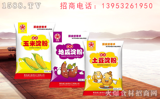 山花精选淀粉,粉质细腻,健康营养,增添食物的口感!