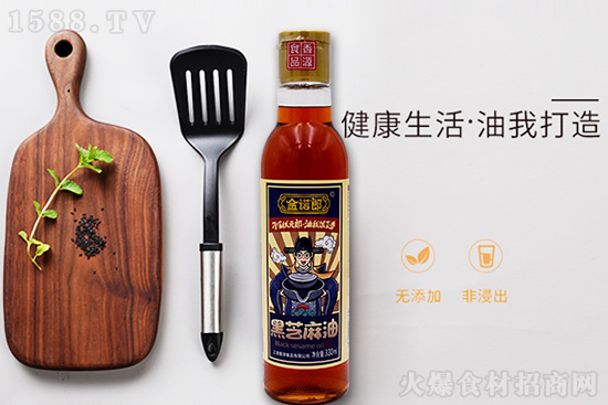 【香源食品】金诺郎黑芝麻油,润滑细腻、味道浓郁,调味佳品!