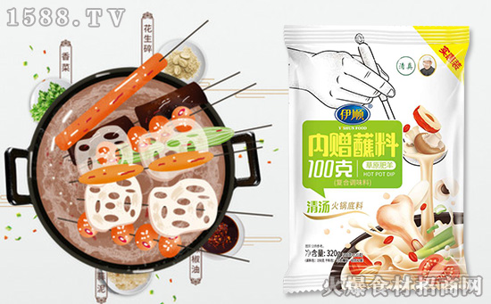 伊顺清汤火锅底料,色鲜味美、醇香回味!