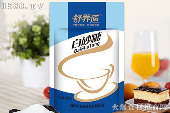 舒养道白砂糖,色泽洁白、晶莹剔透,丝丝入滑、回味甘甜!