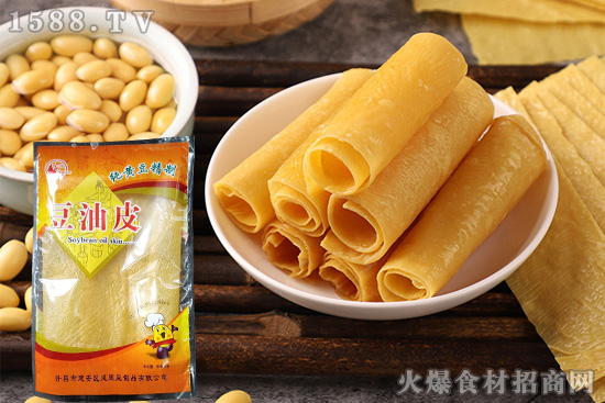 河街中行豆油皮,口感劲道,品味浓浓豆香味儿!