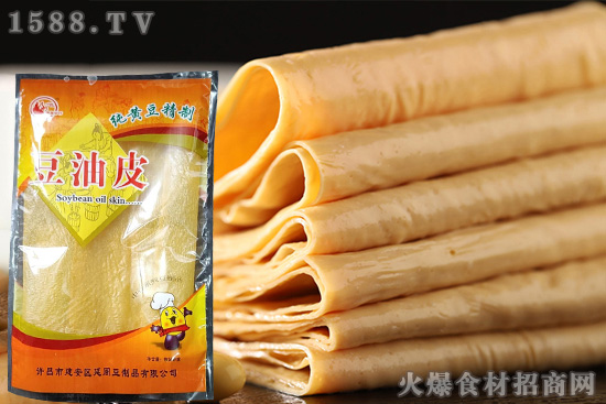 河街中行豆油皮,口感劲道,品味浓浓豆香味儿!