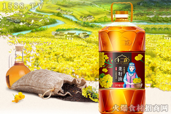 十二喜小榨浓香菜籽油,风味菜香,品质保障!