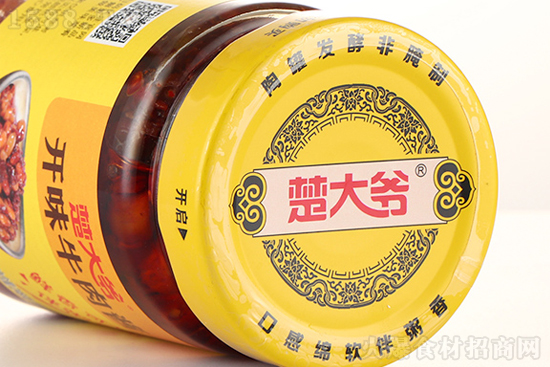 楚大爷开味牛肉酱,传统美食、手工精制,鲜香可口拌粥香!