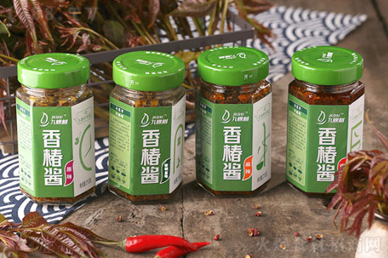 九棵树香辣味香椿酱,天然香椿,香辣可口,生态纯真!