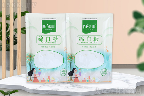 厨味丰绵白糖,干燥酥松、颗粒均匀,真材实料看得见!