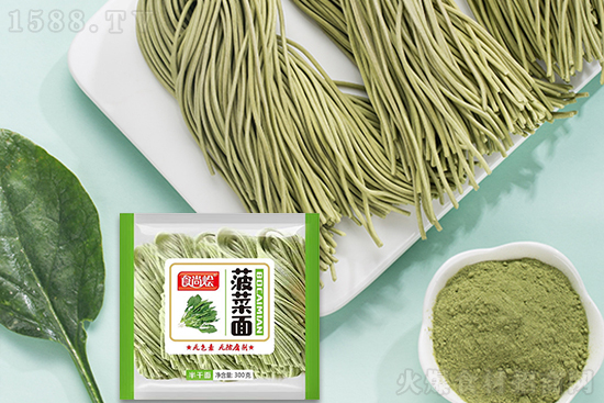 食尚烩菠菜面-半干面,健康有营养,好吃不怕胖!