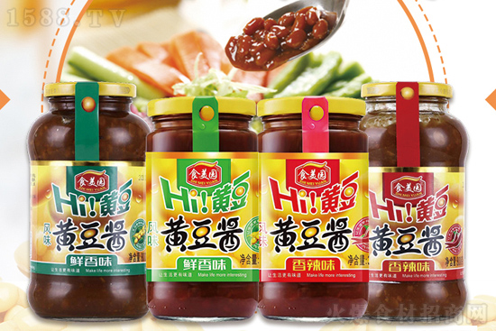 食美园黄豆酱,酱香浓郁、鲜醇可口,让人久久回味~