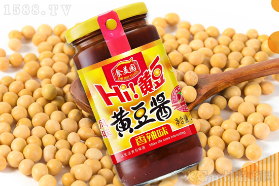 食美园黄豆酱,酱香浓郁、鲜醇可口,让人久久回味~