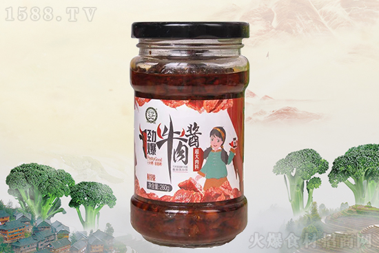 巧手翁劲爆鲜辣牛肉酱,肉质酥软,酱香浓郁,口口爆香!