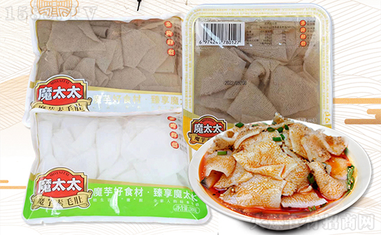 魔太太魔芋素毛肚,弹爽柔韧,嫩滑Q弹,鲜香入味!