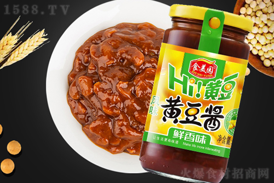 食美园鲜香味黄豆酱,鲜香清爽,品质更高!