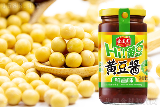 食美园鲜香味黄豆酱,鲜香清爽,品质更高!