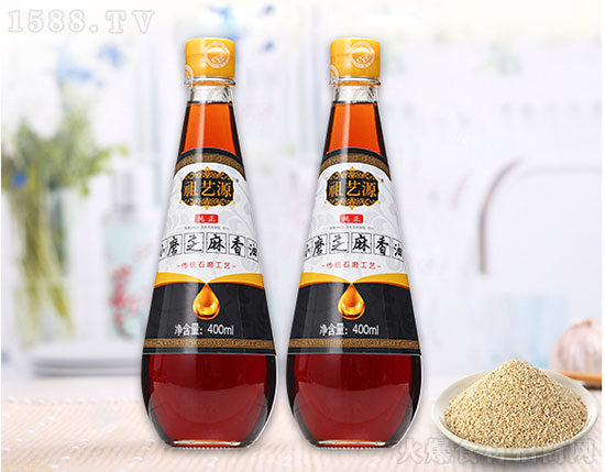 祖艺源小磨芝麻香油,香味浓郁,滴滴精华,鲜香难忘!