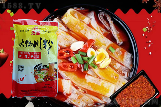 浩强火锅川粉,粉条均匀,口感劲道,口口都美味!
