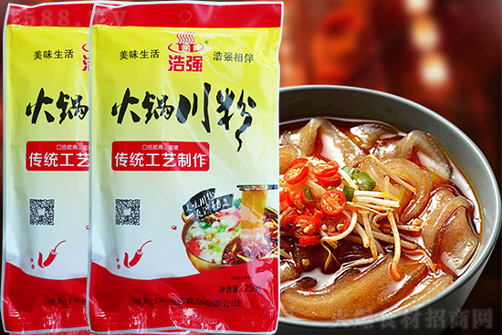 浩强火锅川粉,粉条均匀,口感劲道,口口都美味!