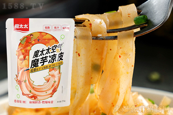 魔太太香辣空气魔芋凉皮,麻辣鲜香,燃爆味蕾!