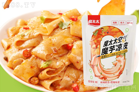 魔太太香辣空气魔芋凉皮,麻辣鲜香,燃爆味蕾!