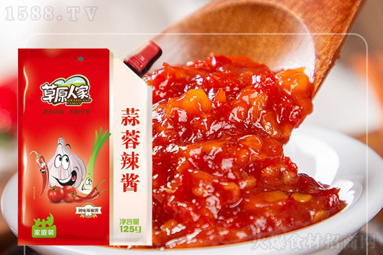 草原人家蒜蓉辣酱,色味俱佳,让人垂涎欲滴!
