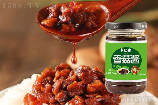乡巴佬原味香菇酱,咸淡适口,大颗粒香菇,实在!