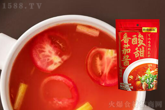 胜奇味浓酸甜番茄酱调味料,鲜香浓稠,可以喝汤的底料!