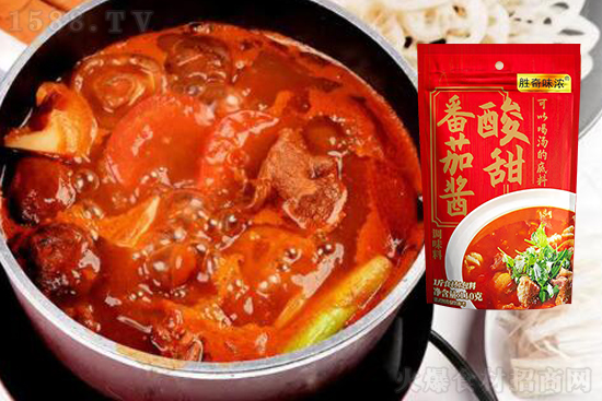 胜奇味浓酸甜番茄酱调味料,鲜香浓稠,可以喝汤的底料!